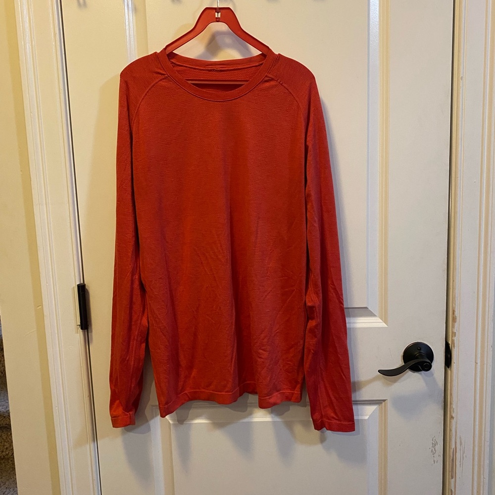 Lululemon Red Long Sleeve Tee for Men